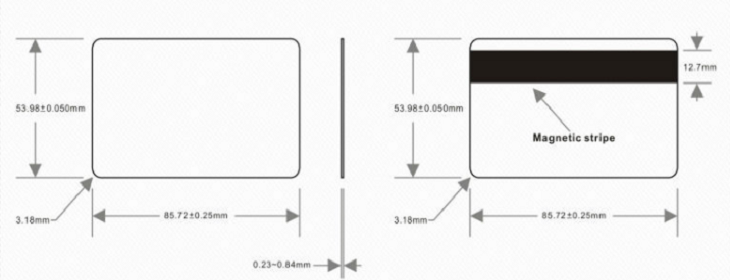 Brushed Stainless Silver Magnetic Stripe Card 