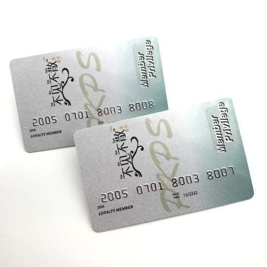 Embossing Number Printing PVC Membership Card