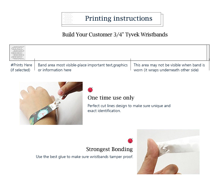 13.56mhz Rfid Paper Wristband