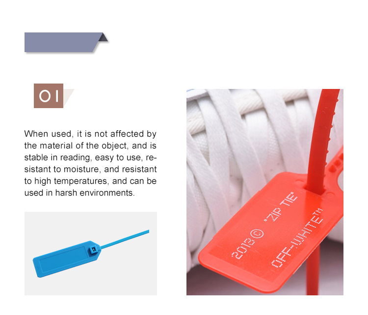 UHF Tie RFID Tag RFID Cable Tie Zip Ties