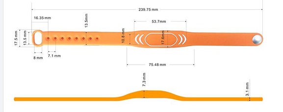 Waterproof Silicone RFID Wristband