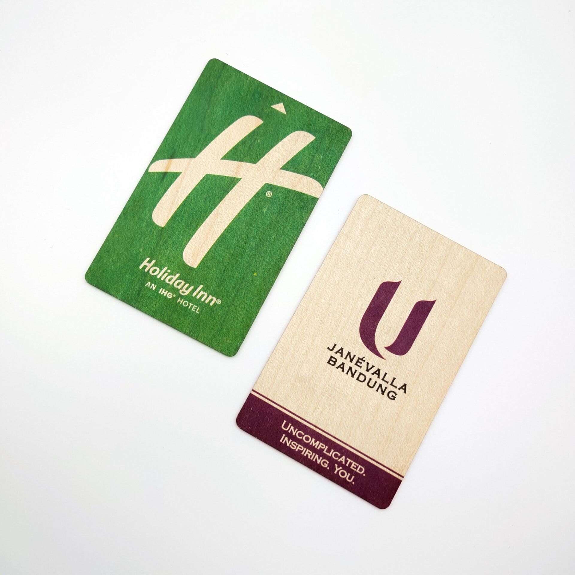 Wooden Hotel key cards