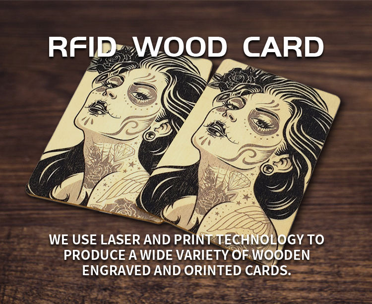 Wooden nfc card