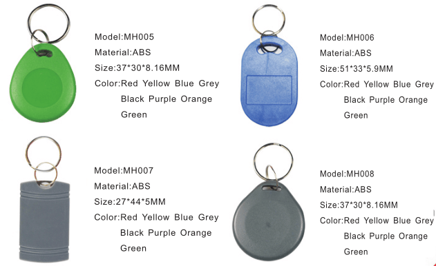 Waterproof Door Access Control Abs Proximity Keyfobs