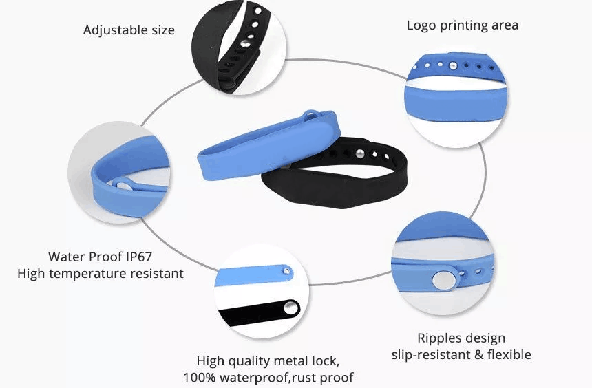  125khz Silicone Rfid Wristband Bracelet 