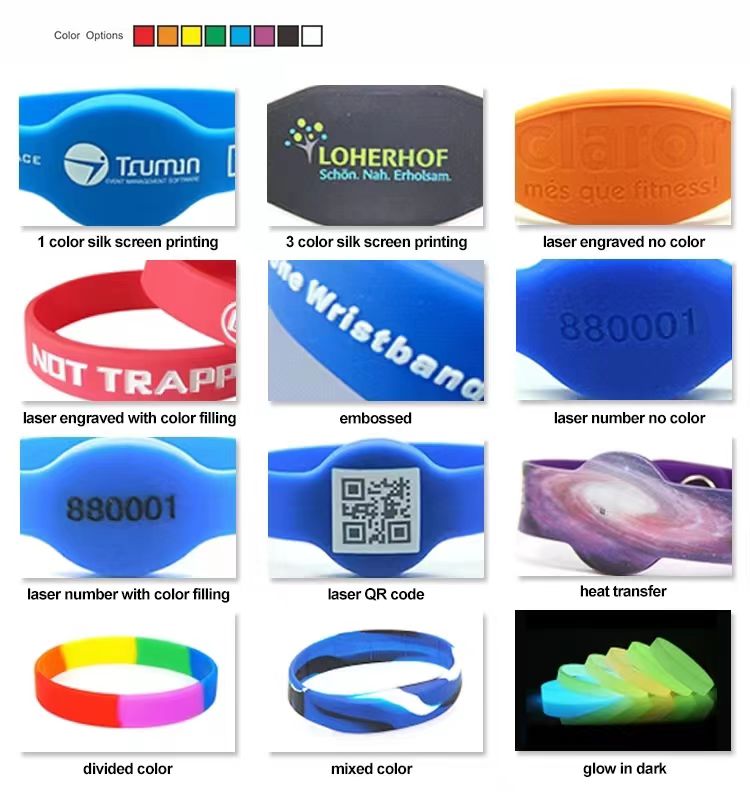 Silicone Rubber Wristband Bracelet With Holes
