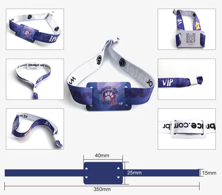 Fabric Wristband With Rfid Tag