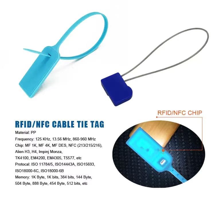 Rfid Nfc Cable Tie Tag With Qr Code