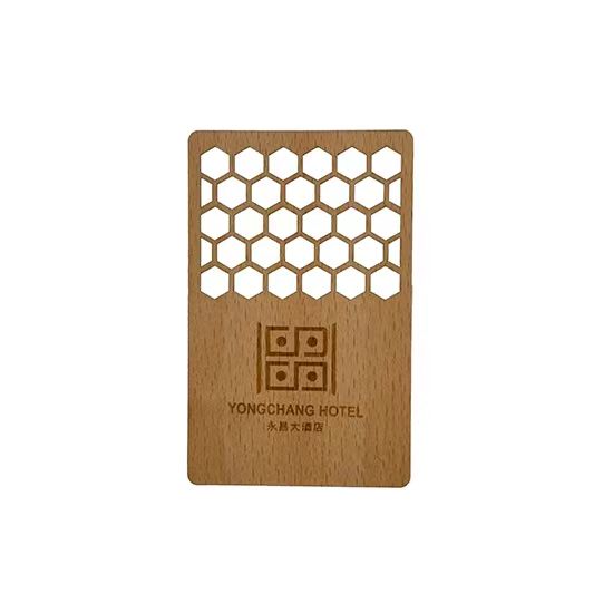 Wooden rfid hotel key card