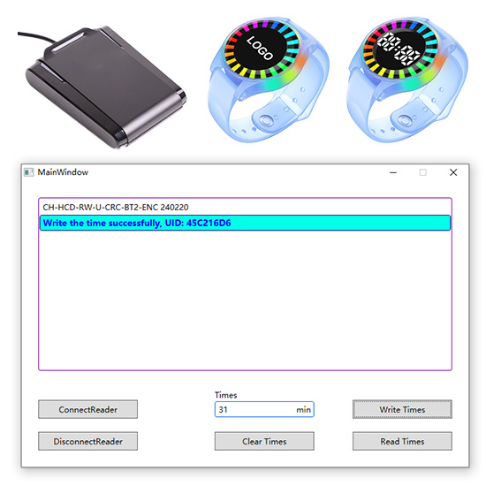 RFID Countdown Time Reminder Bracelets Setter