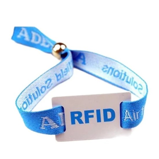 RFID PVC Card Woven Wristbands Adjustable Design for Secure Comfortable Fit in Events