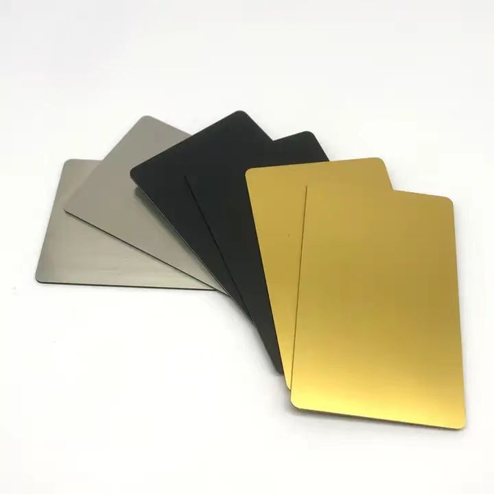 Personalized  Matte Black Contactless Rfid Nfc Chips Metal Business Cards