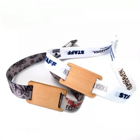 Customized RFID 13.56Mhz Wristbands NFC Wooden Tag Bracelet For Event Festival Club Concert Holiday Activity Exhibition Cash Payment