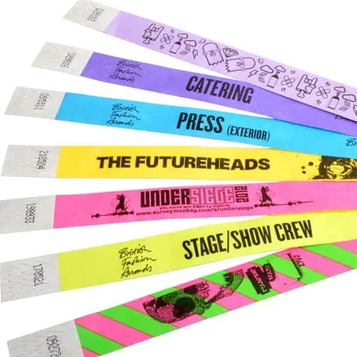 Disposable 13.56mhz RFID NFC paper wristband  for sport event Identification