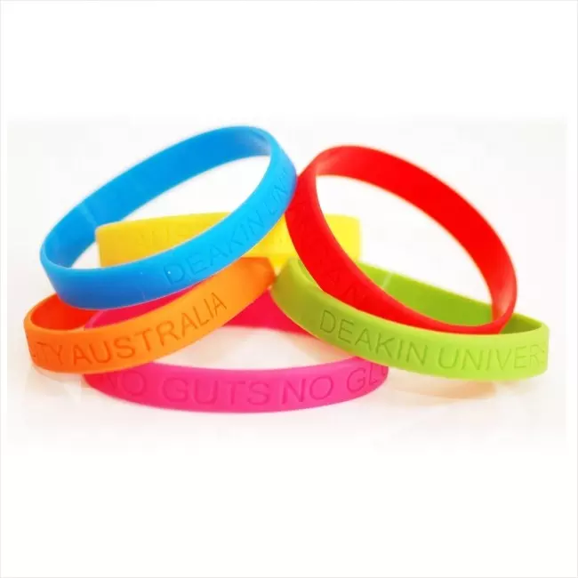 Custom Logo Decorative Rubber Band Silicone Bracelets RFID Silicone Wristbands