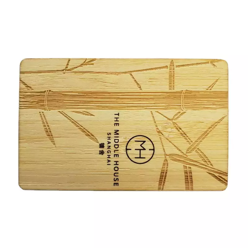 wholesale smart chip wooden rfid bamboo key card for hotel
