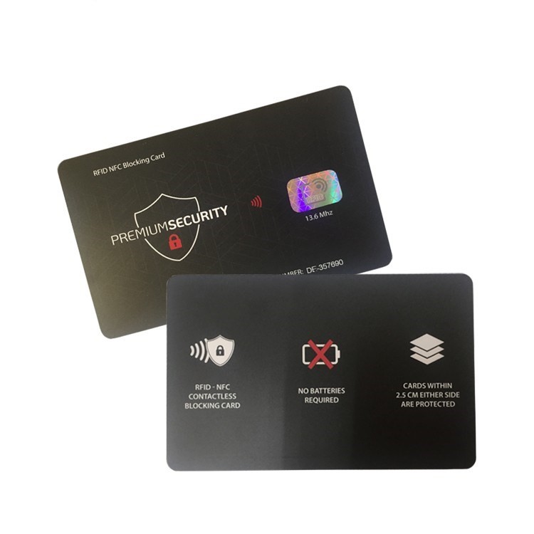 PVC Smart Card Protector Rfid Blocking Card Anti Skimming NFC Blocker
