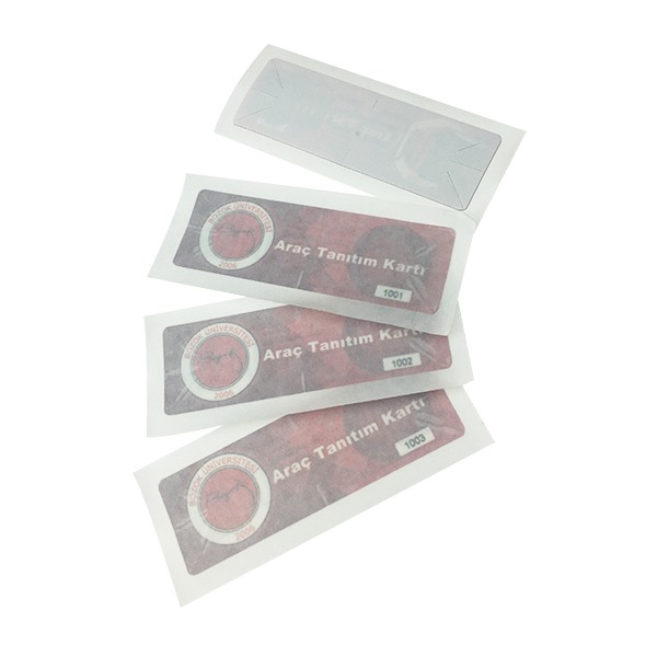 860~960MHz Anti-tearing Off RFID Vehicle Sticker RFID UHF Windshield Label Tag