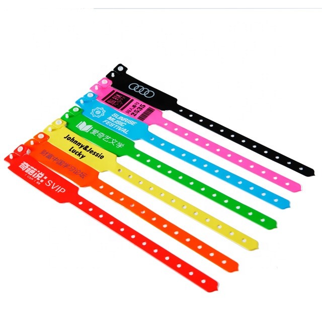 Soft Comfortable Vinyl ID Bracelet Wrist band PVC Wristbands For Events
