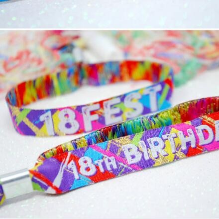 18th Birthday party festival wristbands