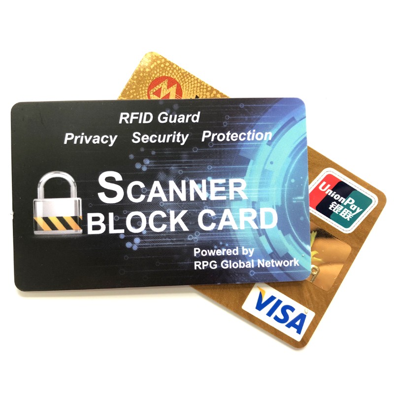 Signal RFID blocking card anti skimming rfid credit card protector blocker