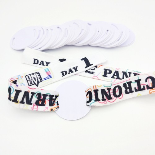 One-time use custom polyester festival RFID wristband for event sport party music festival