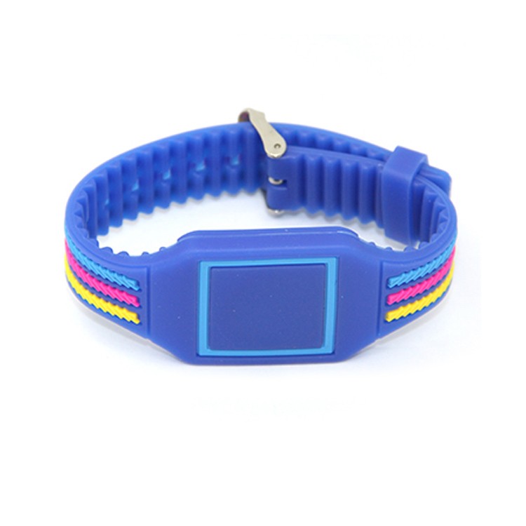 Embossed rfid smart wristband colorful silicone wristband