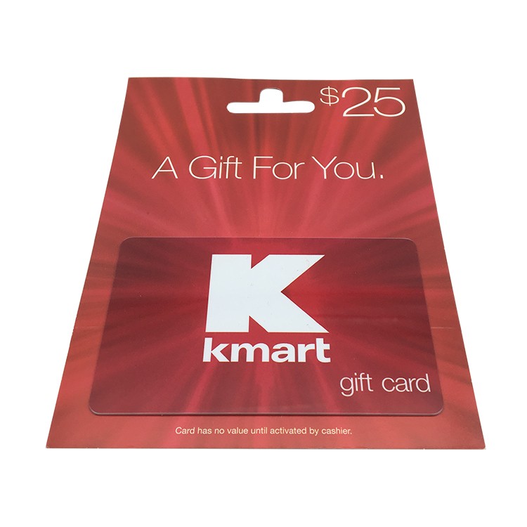 Plastic standard size gift business promotional card with customized paper backer/holder