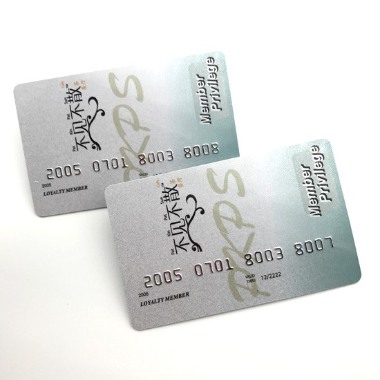 PVC Plastic Membership Card With Embossing Number Printing