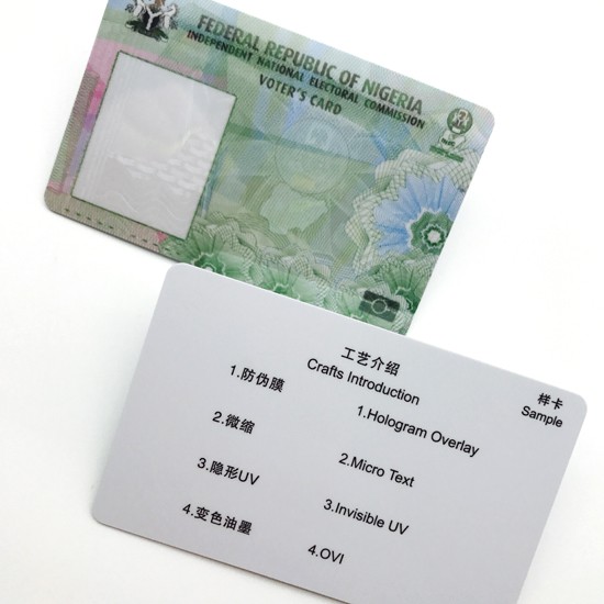 Optional Personalization Security Printing Plastic Photo ID Card
