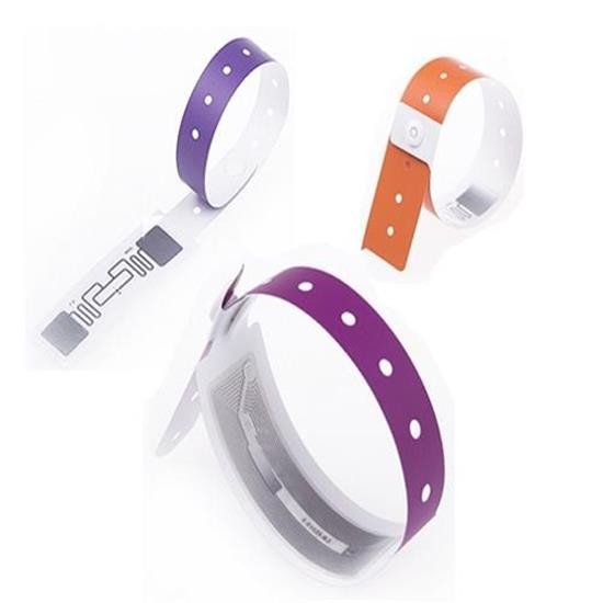 13.56MHZ RFID Disposable Paper Wristband For Patient Management
