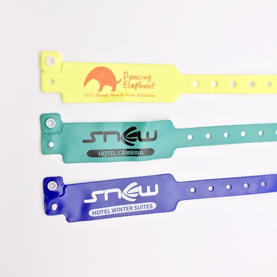 Silkscreen Printing UHF RFID PVC Wristband