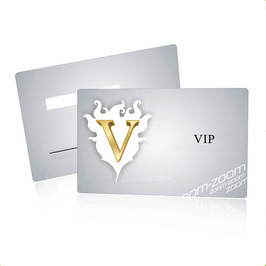 Hot Stamping Silver Color Edge Membership Card