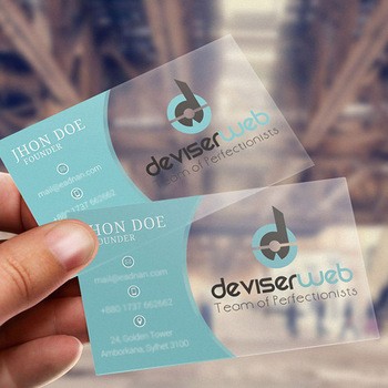 Full Color Printing PVC Transparent Business Card