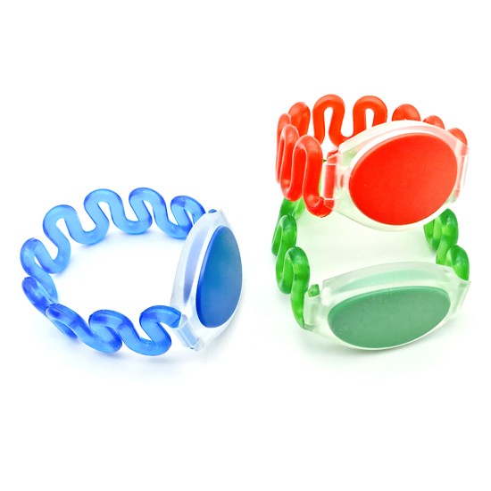 Long Reading Distance RFID Plastic Wristband With 13.56Mhz HF Chip