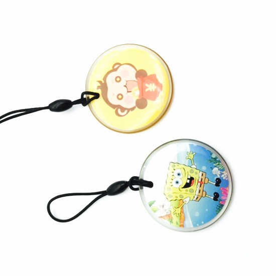 ISO14443A NFC Epoxy Round Edge Keyfob Tag