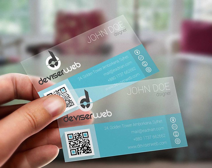 Full Color Printing PVC Transparent Business Card