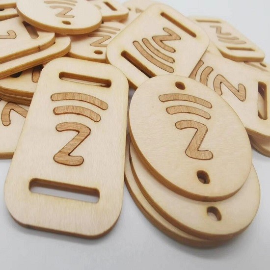 Customized Eco-friendly Engraved Wooden  Material Business Tag