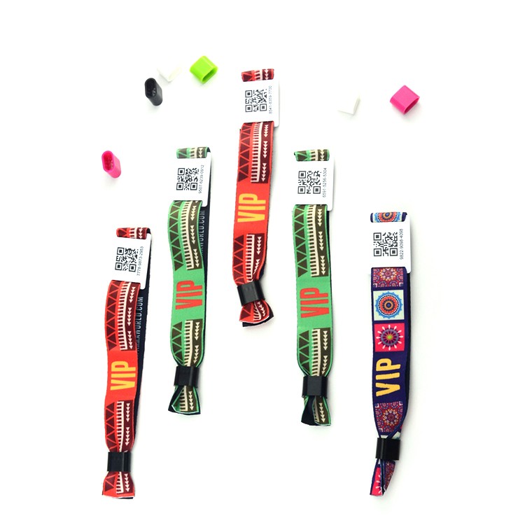 Unique QR Code NFC Event Fabric Woven Wristband