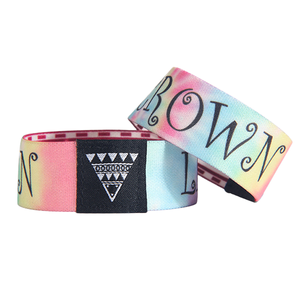 Elastic Fabric Reusable NFC Wristbands Stretch Woven Bracelet