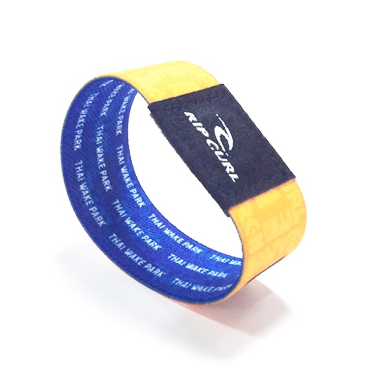 Elastic Fabric Reusable NFC Wristbands Stretch Woven Bracelet