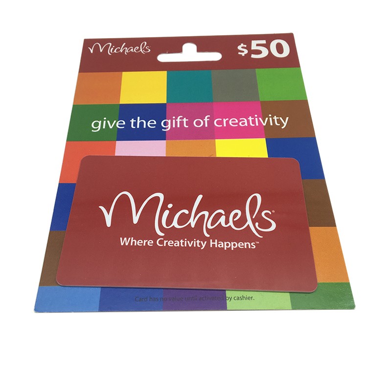 Plastic standard size gift business promotional card with customized paper backer/holder