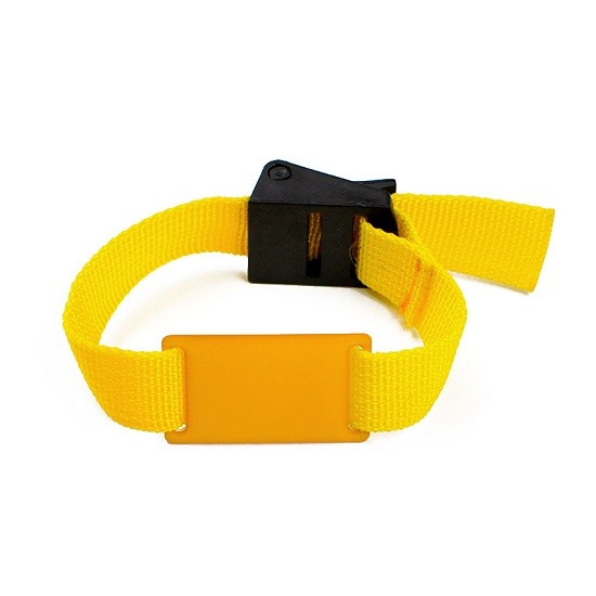 Rfid Festival Woven Wristband With Epoxy Tag