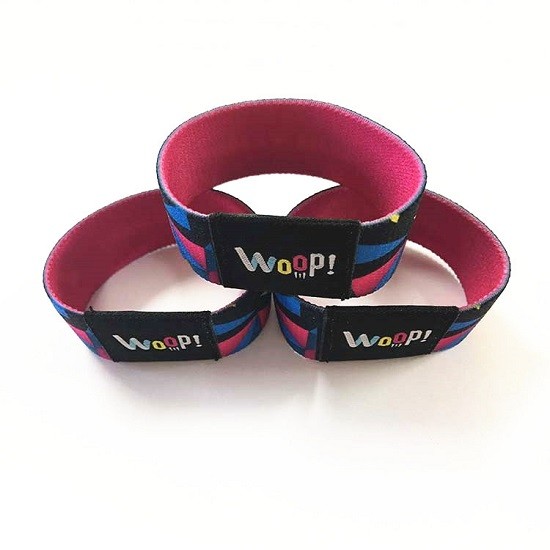13.56Mhz Stretch Woven Rfid Wristband With Logo Printing