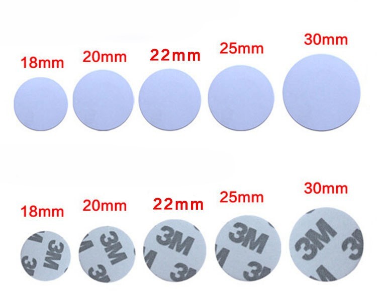 125khz TK4100 EM4305 White Round Coin RFID PVC Tag