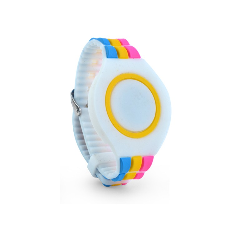 Rainbow silicone rubber waterproof wristband watch rfid cartoon silicone band wristband