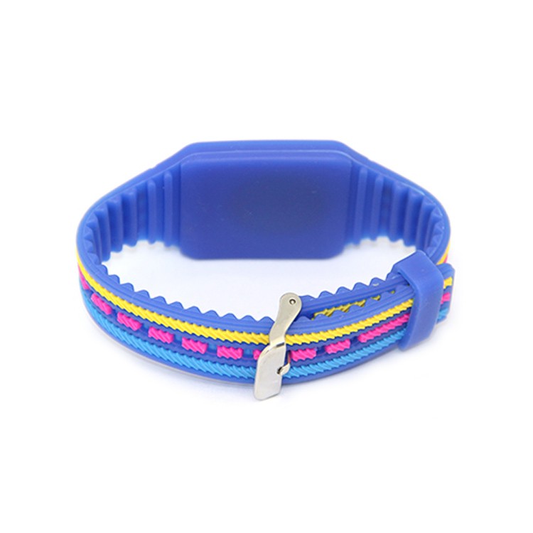 Embossed rfid smart wristband colorful silicone wristband