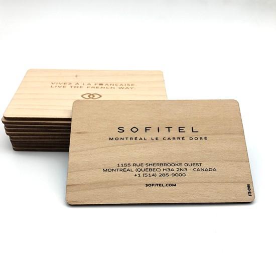13.56MHz wood RFID card contactless wooden hotel key card