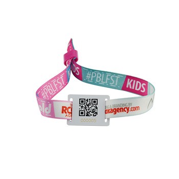 Soft Smart RFID Fabric Nylon Polyester Wristband Bracelet For Water Park
