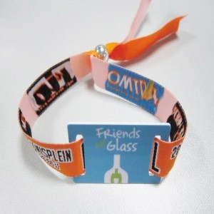 Soft Smart RFID Fabric Nylon Polyester Wristband Bracelet For Water Park